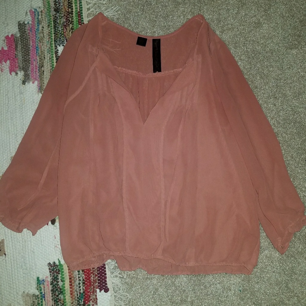 Long sleeve sheer shirt