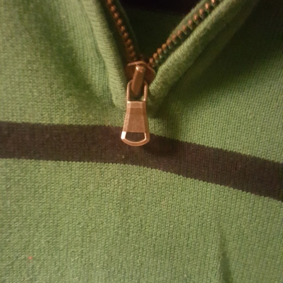 Old Navy Sweaters - Green & navy striped quarter zip Old Navy Sweaters - Green & navy striped quarter zip