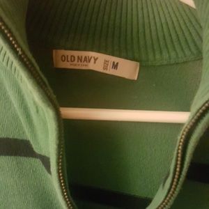 Old Navy Sweaters - Green & navy striped quarter zip Old Navy Sweaters - Green & navy striped quarter zip