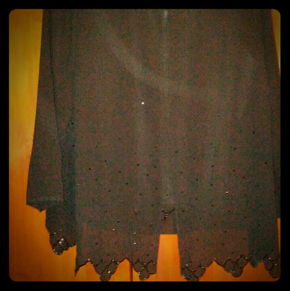 Sheer Onyx Sparkle like Cardigan and VEST TOP