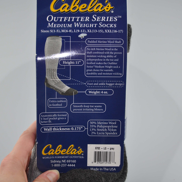 Cabela's Underwear & Socks - Cabela's Outfitter Series Medium Weight Socks Sz L Cabela's Underwear & Socks - Cabela's Outfitter Series Medium Weight Socks Sz L