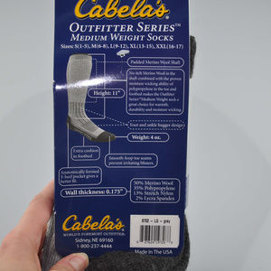 Cabela's Underwear & Socks - Cabela's Outfitter Series Medium Weight Socks Sz L Cabela's Underwear & Socks - Cabela's Outfitter Series Medium Weight Socks Sz L