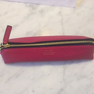 Smythson of Bond Street Pink Pencil Case