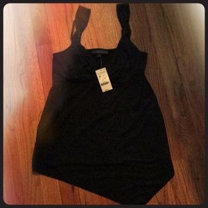 Express Black Asymmetrical Top