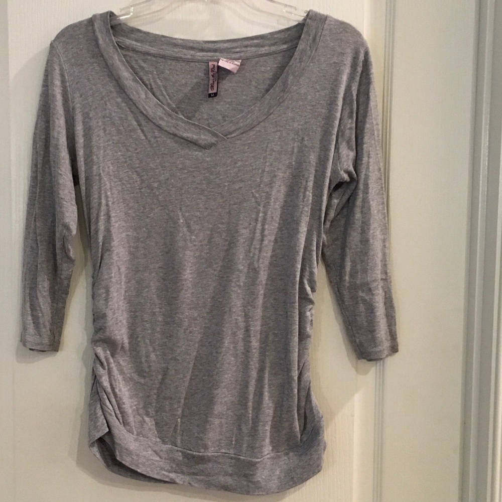 Grey 3/4 sleeved MATERNITY T-Shirt
