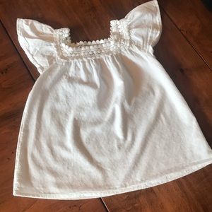 Crochet white dressy top