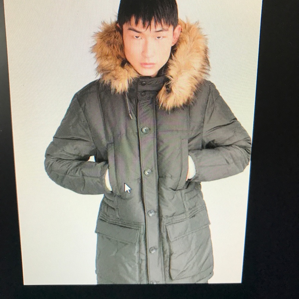 Navy Blue Zara Man Quilted Parka -NWTs - Picture 5 of 8