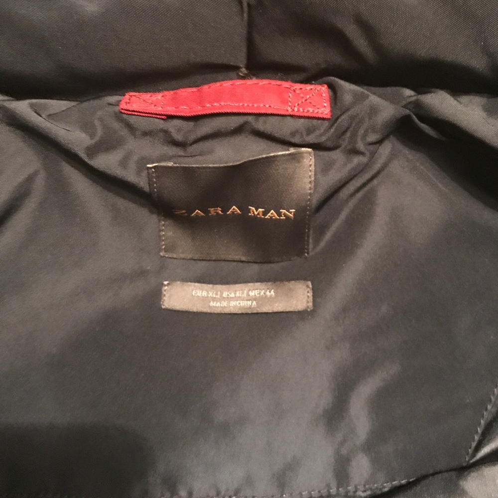 Navy Blue Zara Man Quilted Parka -NWTs - Picture 7 of 8
