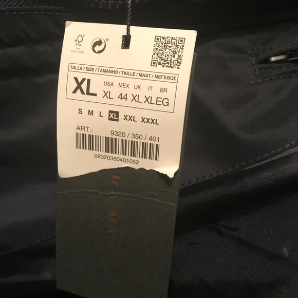 Navy Blue Zara Man Quilted Parka -NWTs - Picture 6 of 8