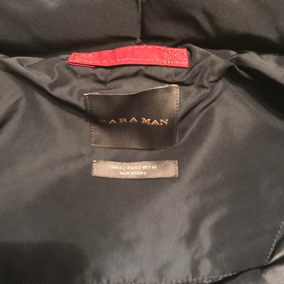 Navy Blue Zara Man Quilted Parka -NWTs - Picture 7 of 8