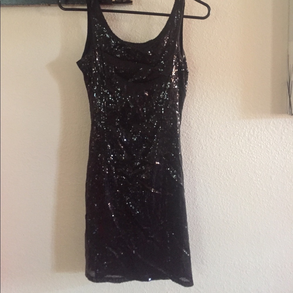 Sequin black Lipsy dress NWT SZ US 4 ASOS