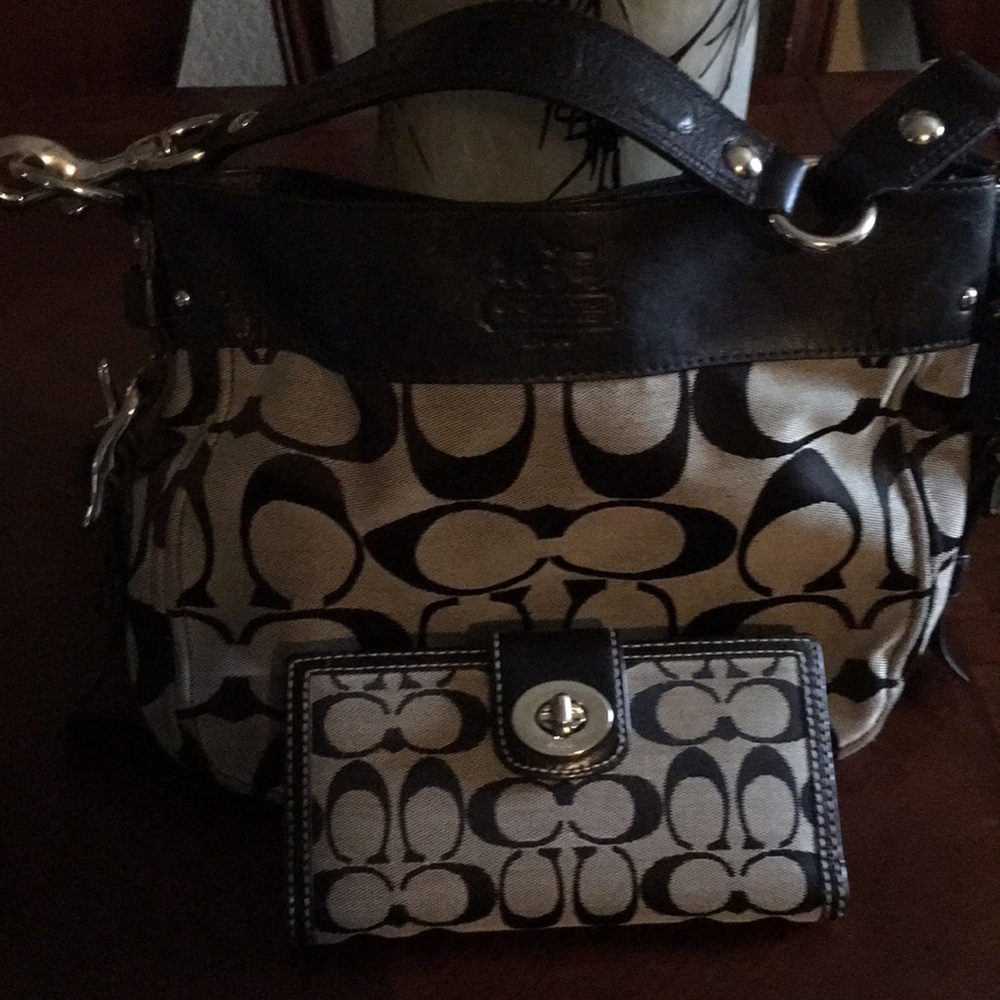 Authentic Coach Purse and Checkbook Wallet