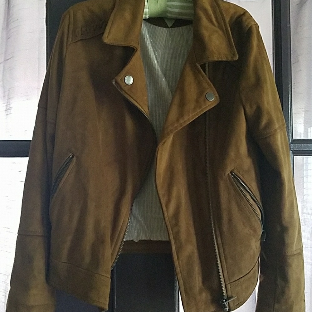Zara Kids suede look moto jacket