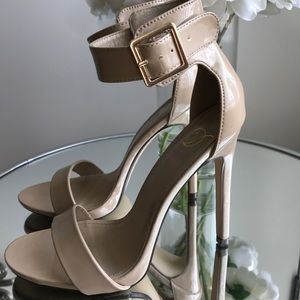 Nude Patent High Heel Sandal