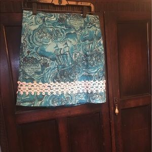 LILLY PULITZER Rare Dark N Stormy Skirt Size 4