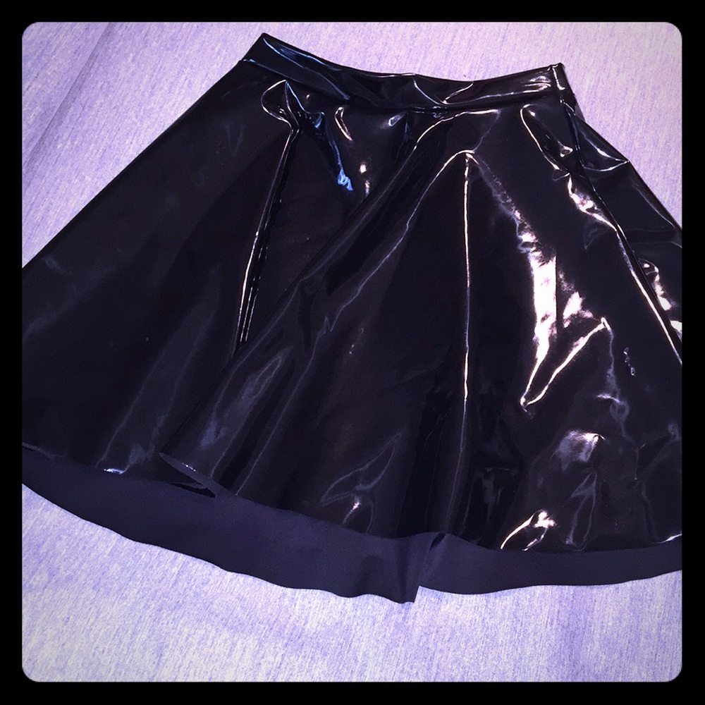 BlackMilk PVC Skater Skirt