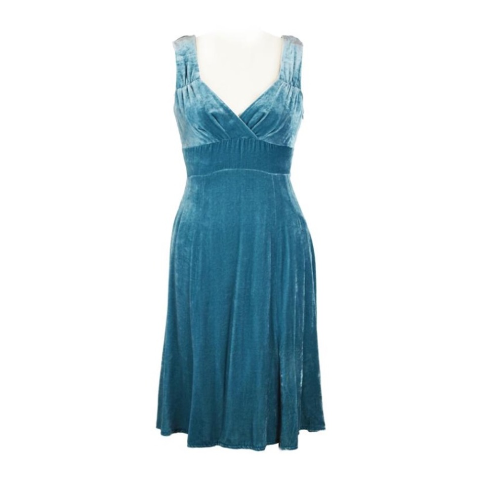 Blue Velvet Empire Waist Nanette Lepore Dress