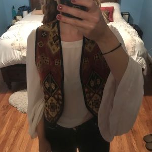 Vintage Jackets & Coats - Southwestern Print Vest Vintage Jackets & Coats - Southwestern Print Vest