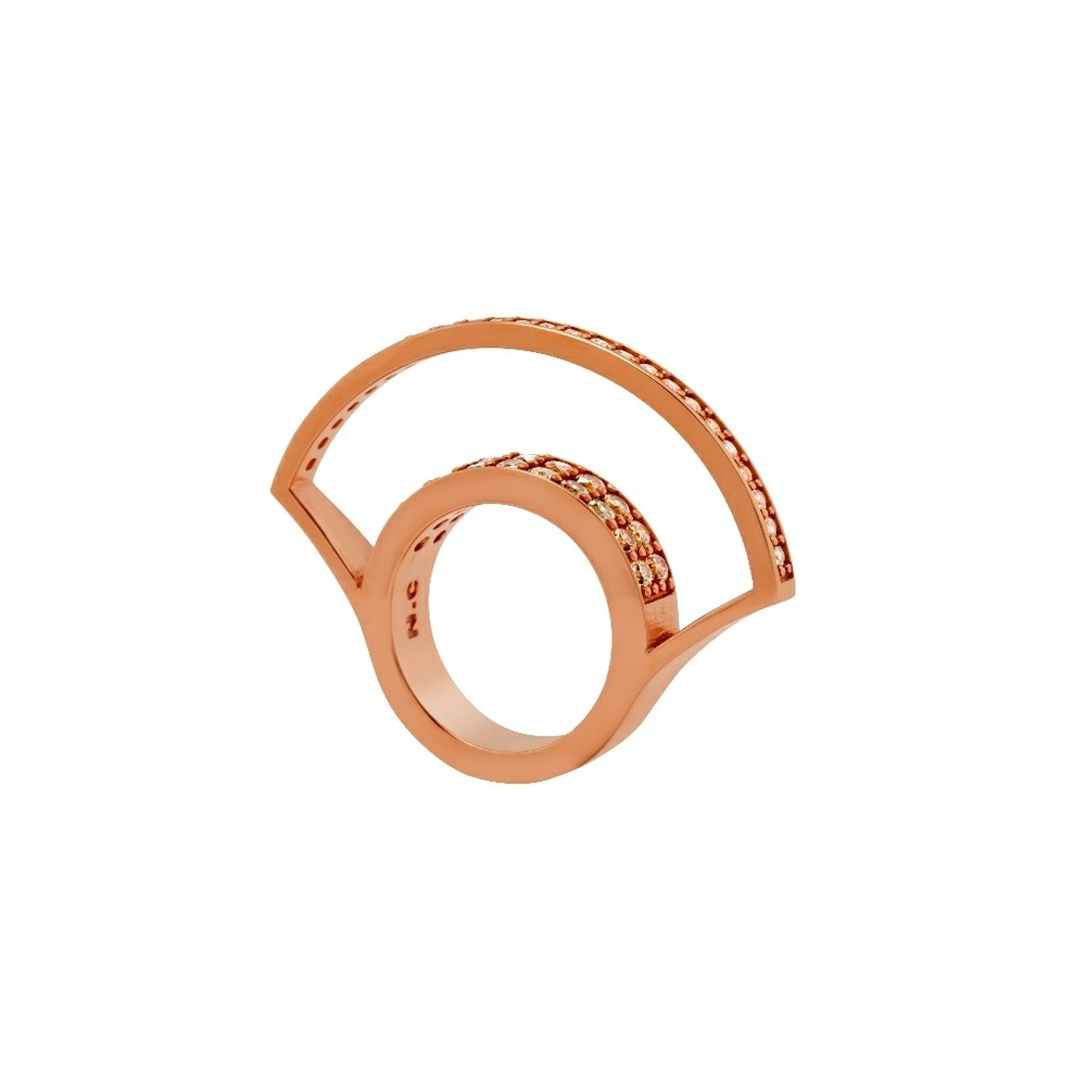 ROSE GOLD vermiel ring with swarovski