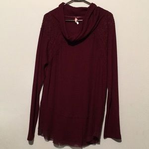Burgundy Cowl Sweater