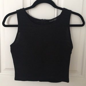Sleeveless ribbed crop top