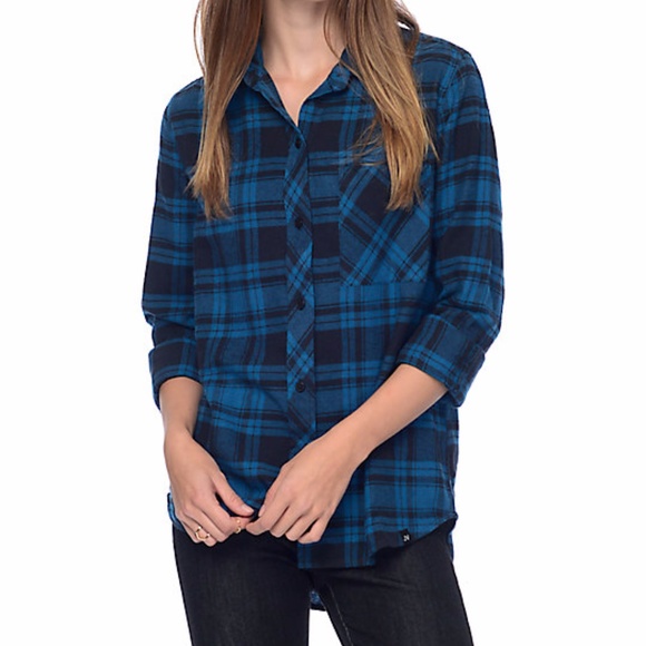 FINAL PRICE DROP! NWT Jac V Blue & Black Flannel - Picture 2 of 6