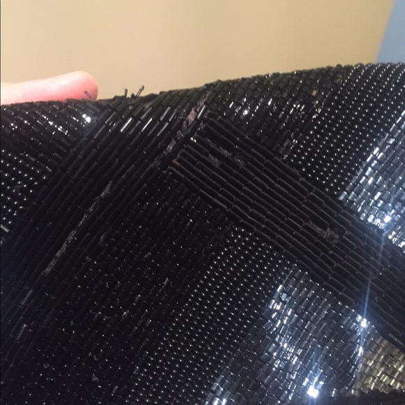 Metallic beaded sequin Ann Taylor clutch purse - Picture 6 of 7