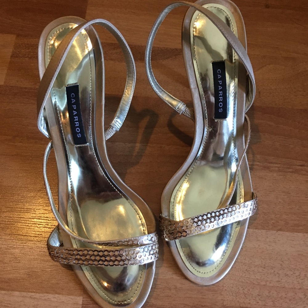 Gold Slingback Heels