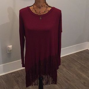 NWT size M Wanna B fringed tunic