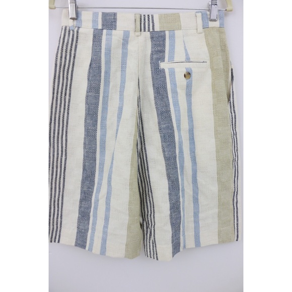 Vintage High Waist Striped Bermuda Shorts - Picture 3 of 6