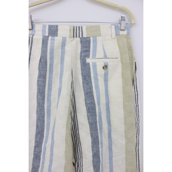 Vintage High Waist Striped Bermuda Shorts - Picture 4 of 6