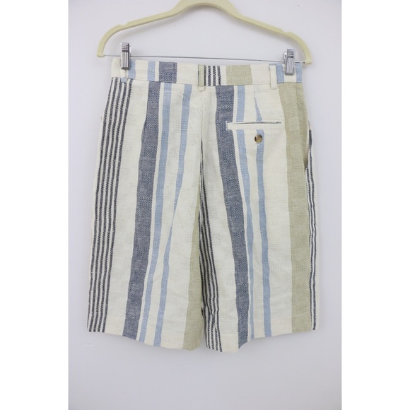 Vintage High Waist Striped Bermuda Shorts - Picture 5 of 6