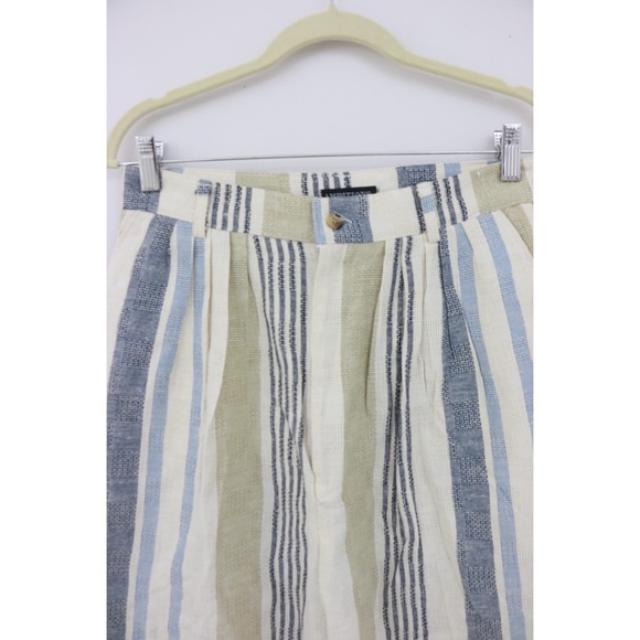 Vintage High Waist Striped Bermuda Shorts - Picture 6 of 6