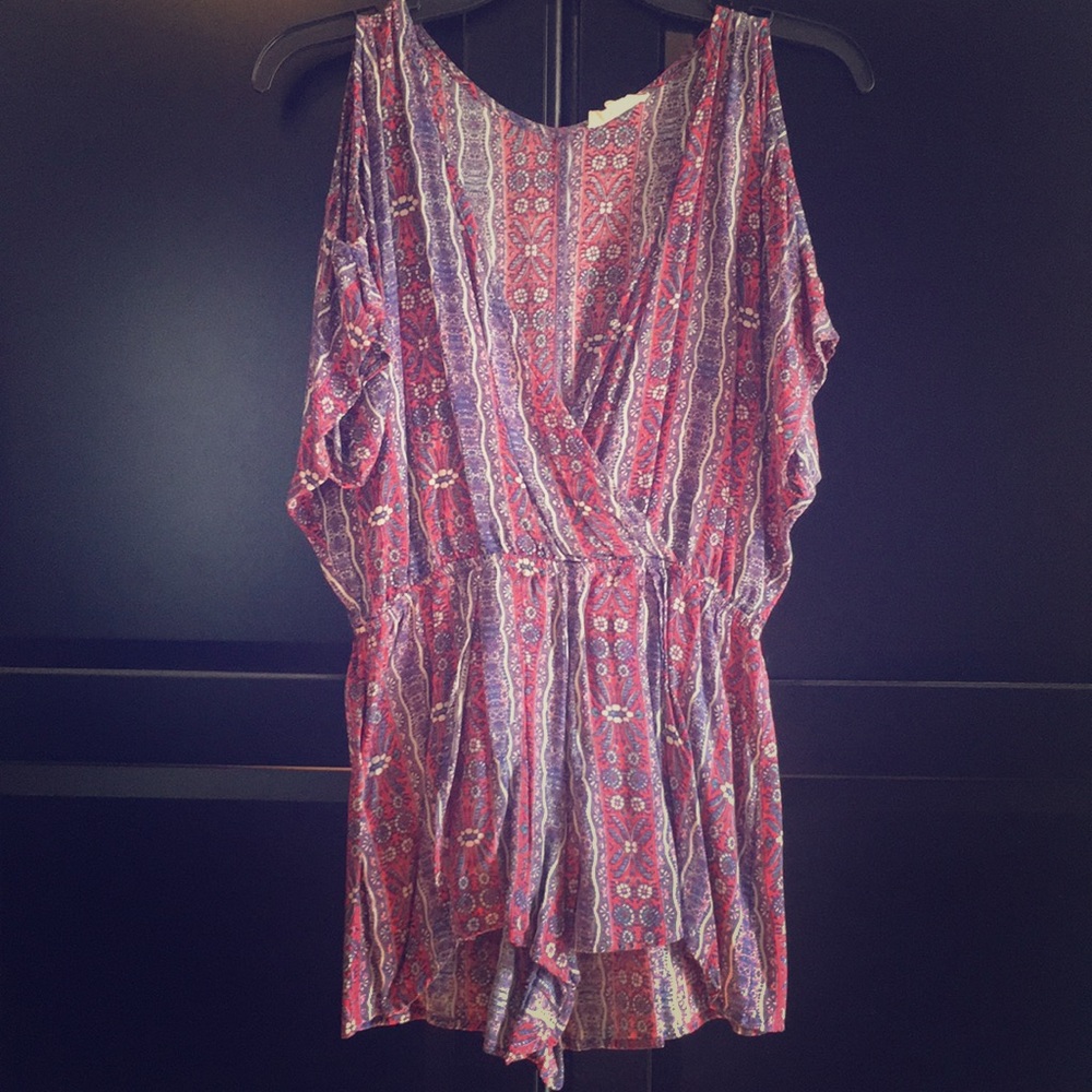 Cold shoulder romper