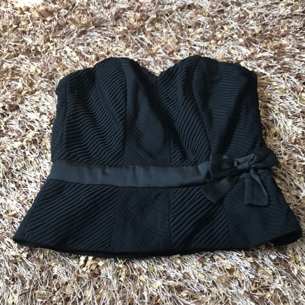 H&M black bow bustier