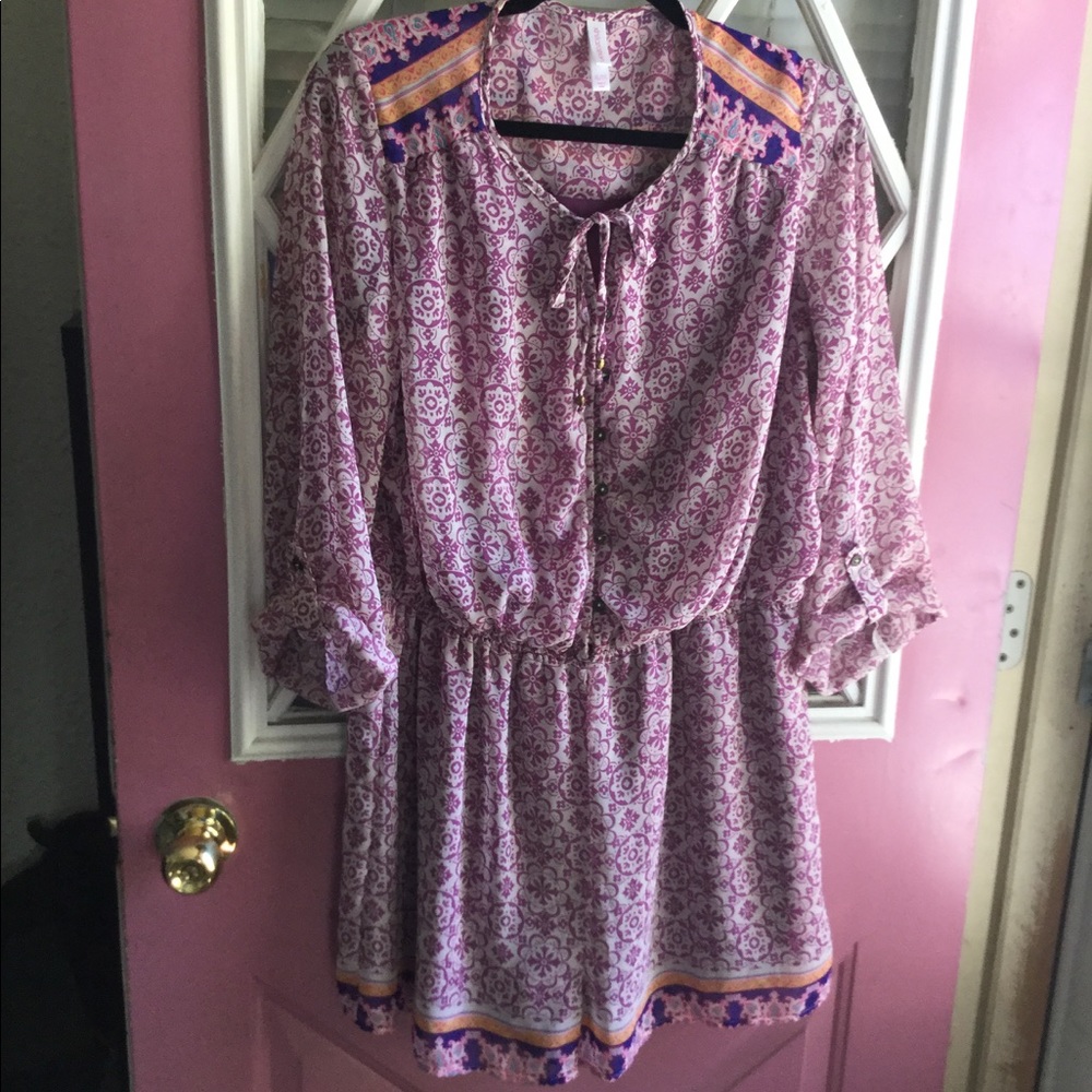 Mauve XL/TG Xhilaration Boho Jumper