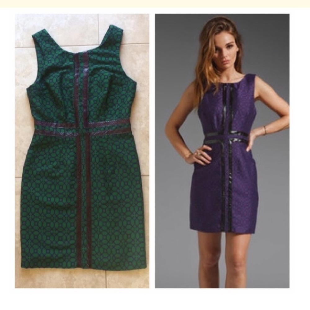 Tracy Reese Bi-Color Jacquard Shift w Watersnake