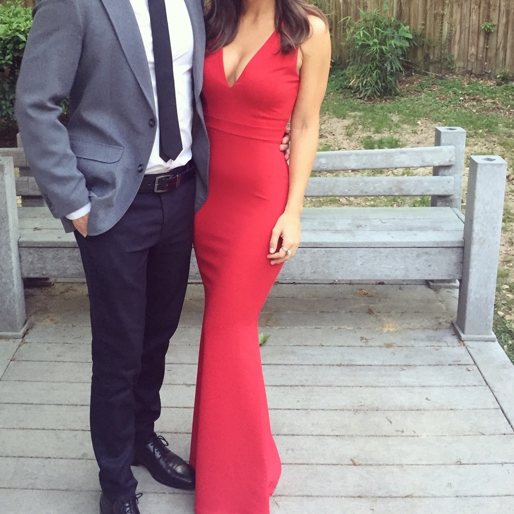 Red floor length dress (Formal)