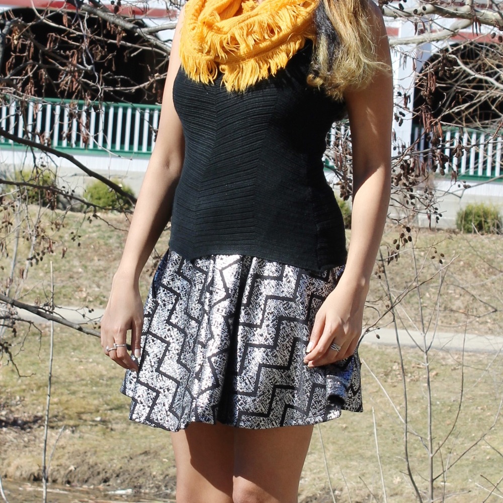 Metallic skirt
