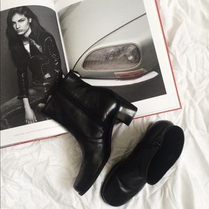 Black Flat Ankle Boots