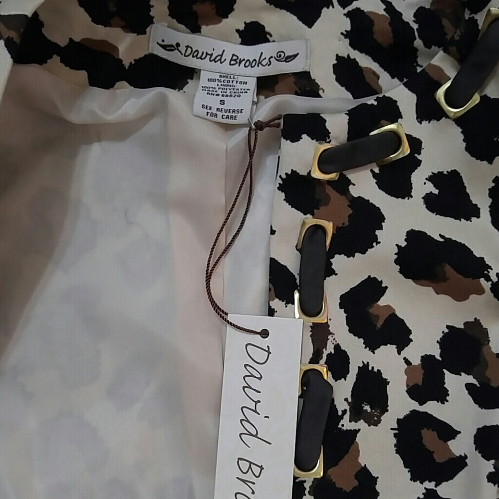 David Brooks Open Leopard Print Jacket - image 7