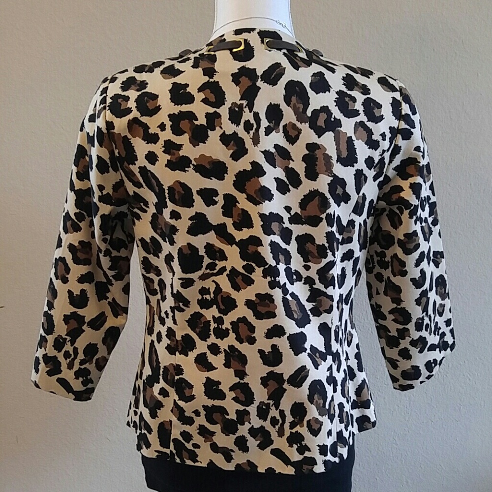 David Brooks Open Leopard Print Jacket - image 2