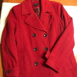 Lands End wool pea coat sz 16 like new