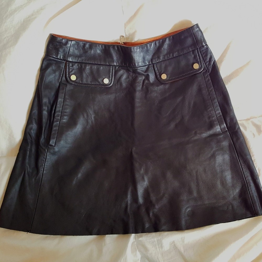 Real Leather Mini Skirt!