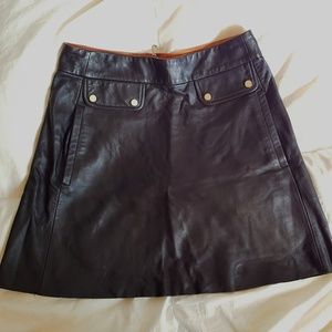 Real Leather Mini Skirt!