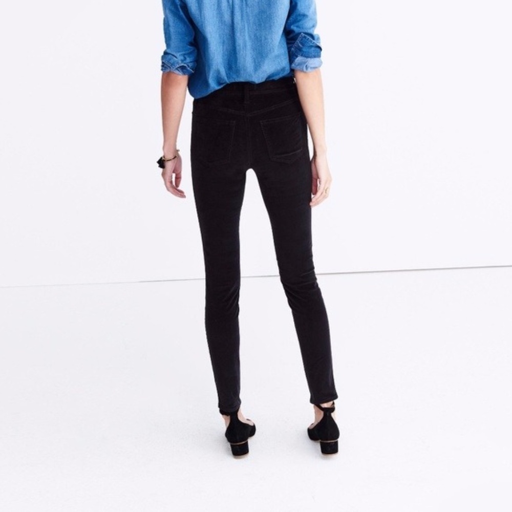 MADEWELL 9" High Rise Skinny Velvet Jeans  28