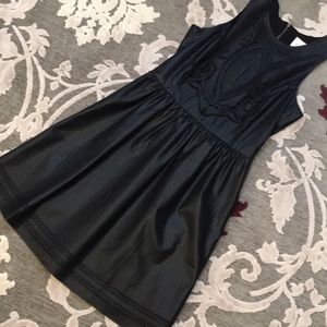 Faux leather dress