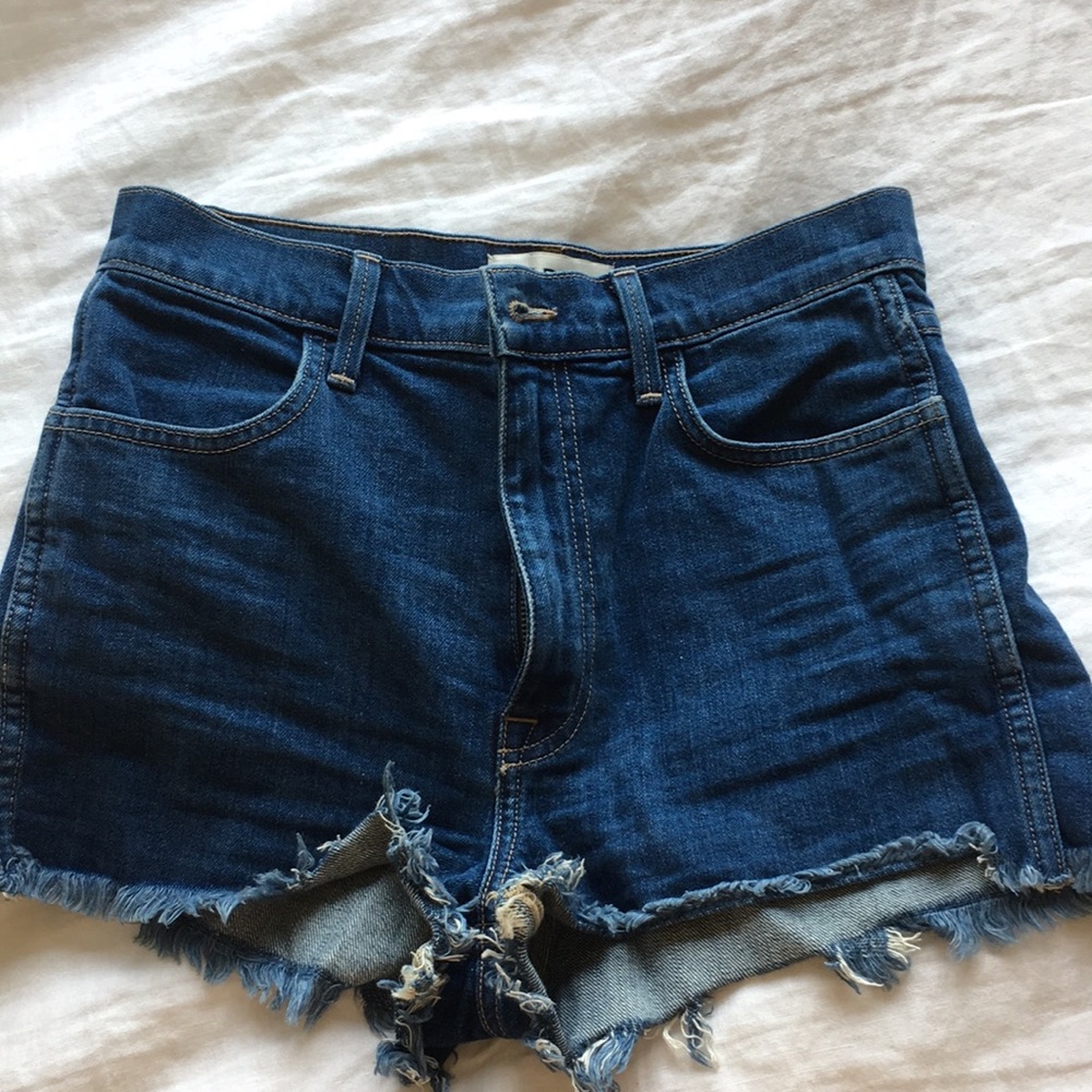 High waisted jean shorts