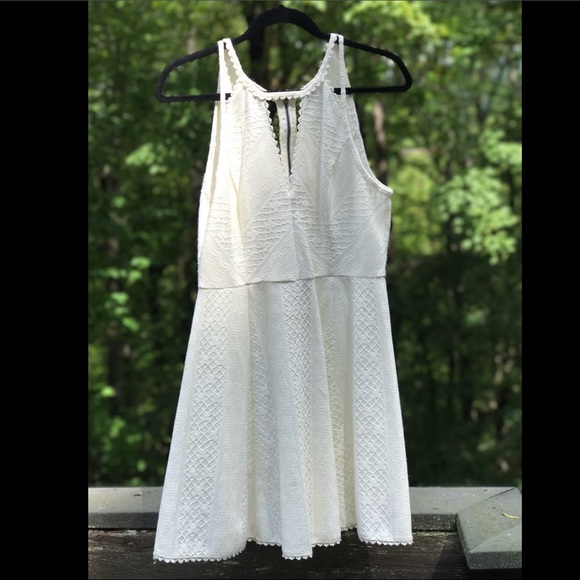 FREE PEOPLE White Cotton-blend Dress, Size 12 - Picture 1 of 4
