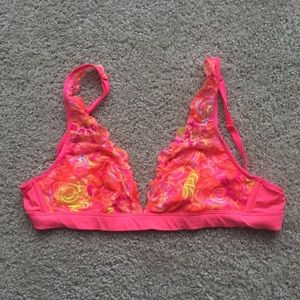 Bright Coral Tropical Bralette